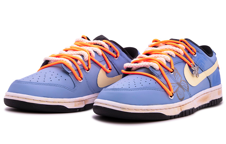 Lookbook [Sepatu Custom] Nike Dunk Low Retro 'Da Vinci Custom Biru Oranye' DJ6188-002(TeamM-男款橘子海)