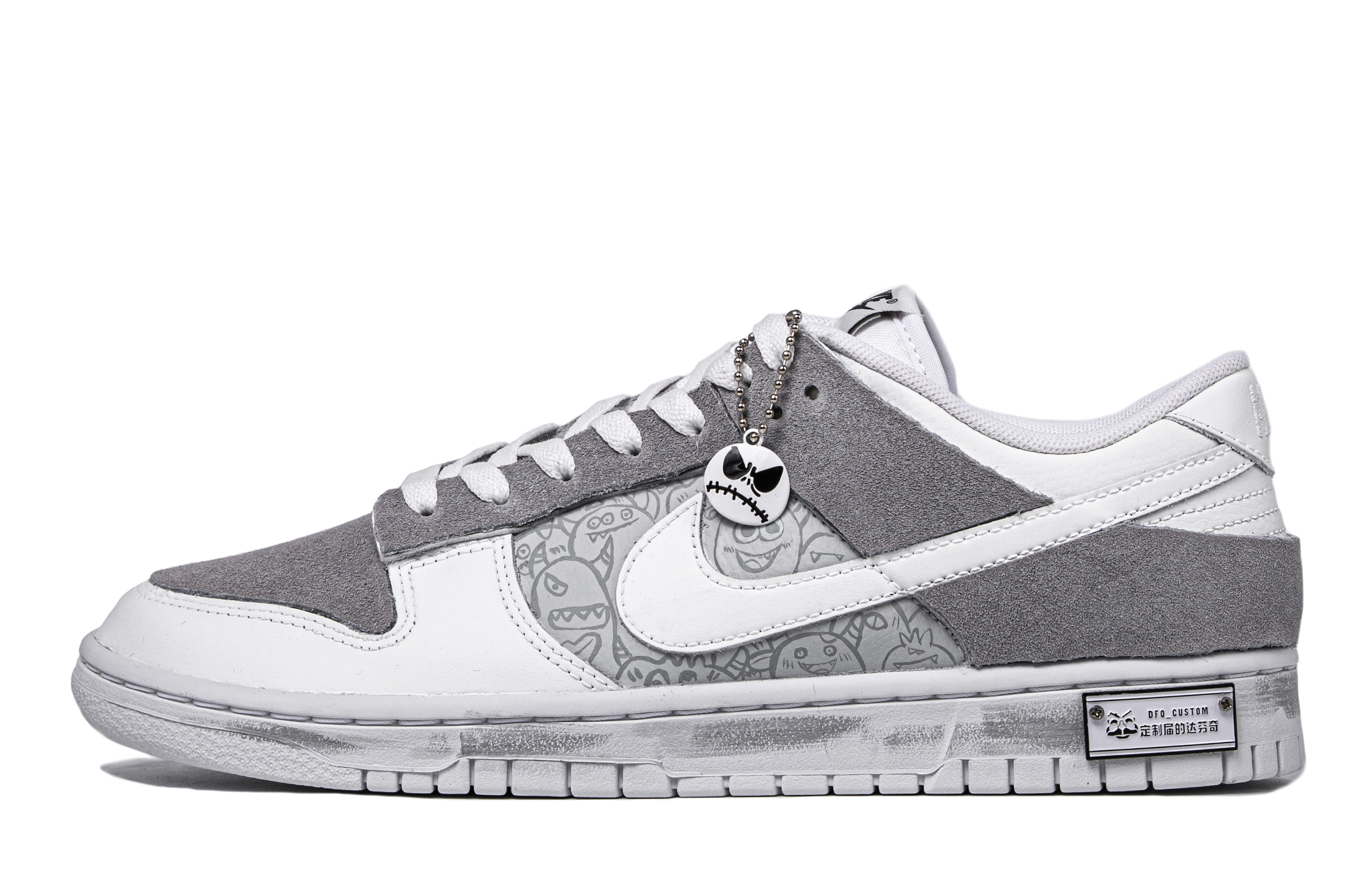 Buy [Kasut Tersuai] Nike Dunk Low Retro 'Da Vinci Grey Monster' DH9765-100(TeamM-女款怪兽乐园)