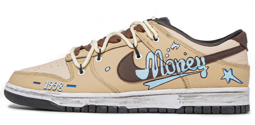 【定制球鞋】Nike Dunk Low Retro 達芬奇定制 復古主題定制 rich man 塗鴉 解構 情侶 低幫 板鞋 男款 卡其棕 Buy 【定制球鞋】Nike Dunk Low Retro 達芬奇定制 復古主題定制 rich man 塗鴉 解構 情侶 低幫 板鞋 男款 卡其棕