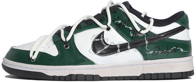 custom-shoes-nike-dunk-low-retro-dark-green-thorn-vibe