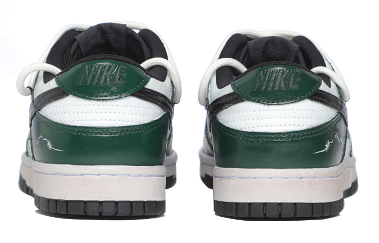 Lookbook 【定制球鞋】Nike Dunk Low Retro 荊棘之刺 vibe風 做舊 高街 情侶 低幫 板鞋 男款 暗夜綠
