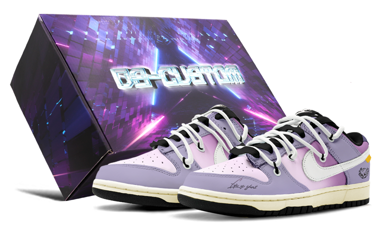 Buy ナイキ ダンク ロー レトロ『ダークパープル・スマイリー』カスタムシューズ DD1391-100(TeamK-紫金骑士S-BOX)