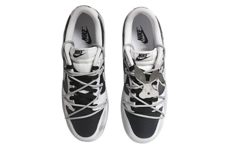 Shop 【定制球鞋】 Nike Dunk Low Retro 暗黑小兔 復古 鏡面兔掛飾 做舊Vibe解構鞋帶 低幫 板鞋 男款 白灰黑