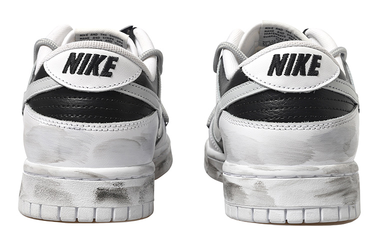 Purchase 【定制球鞋】 Nike Dunk Low Retro 暗黑小兔 復古 鏡面兔掛飾 做舊Vibe解構鞋帶 低幫 板鞋 男款 白灰黑