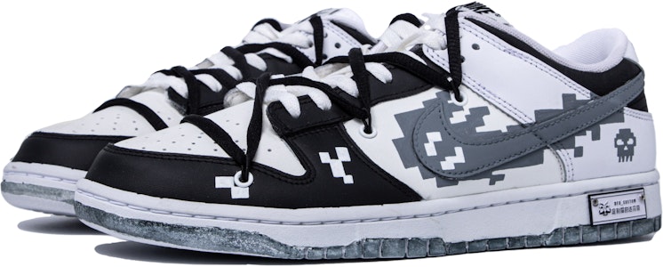 【カスタムシューズ】ナイキ ダンク ロー レトロ 'データクライシス グレー ブラック' DJ6188-101(TeamM-男款数据危机S-BOX) Lookbook 【カスタムシューズ】ナイキ ダンク ロー レトロ 'データクライシス グレー ブラック' DJ6188-101(TeamM-男款数据危机S-BOX)