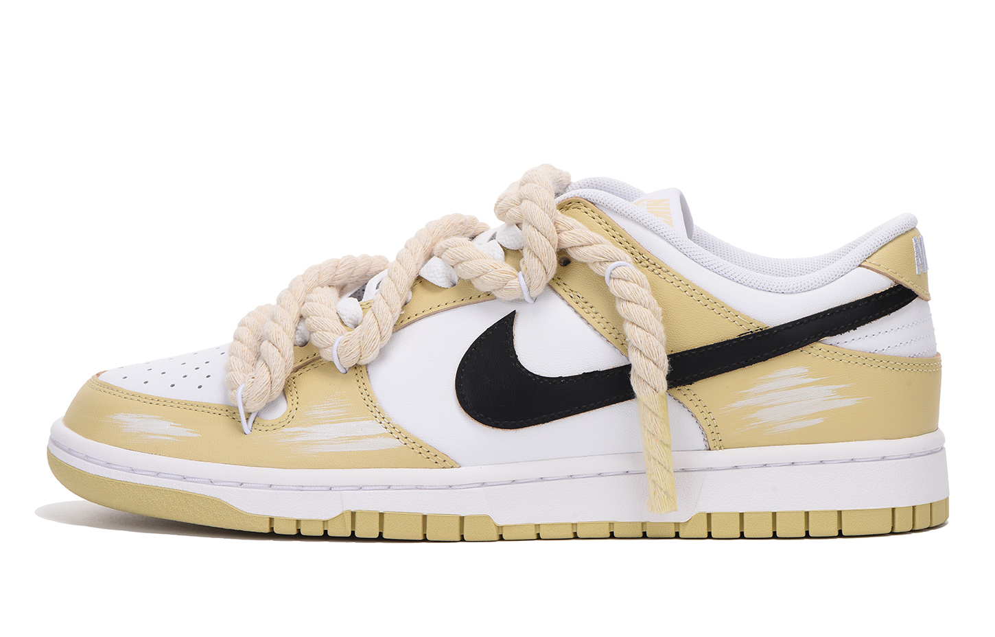 Buy 나이키 덩크 로우 레트로 '디컨스트럭티드 옐로우' (커스텀) DV0833-100(Team拾伍-男款做旧黄)