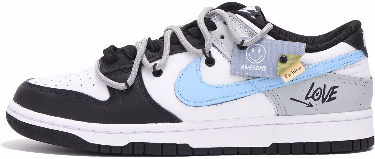 custom-shoes-nike-dunk-low-retro-deconstructed-black-grey-blue
