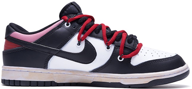 【訂製球鞋】Nike Dunk Low Retro 解構鞋帶 防守 熱血青春 特殊鞋盒 手繪噴繪 低幫 板鞋 男款 黑白紅 Buy 【訂製球鞋】Nike Dunk Low Retro 解構鞋帶 防守 熱血青春 特殊鞋盒 手繪噴繪 低幫 板鞋 男款 黑白紅