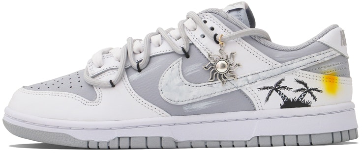 custom-shoes-nike-dunk-low-retro-deconstructed-summer-vibe-grey-white