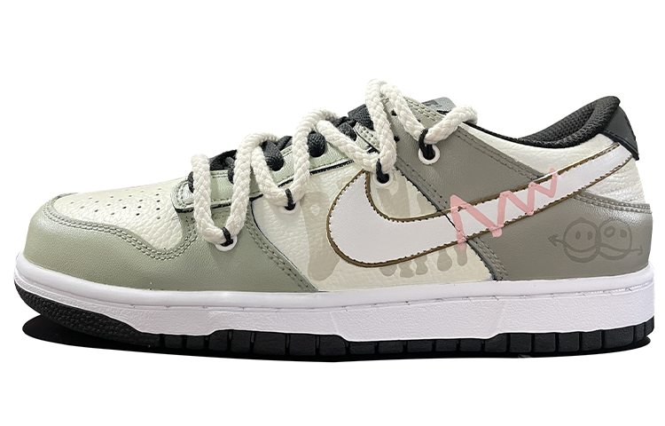 [Custom Shoes] Nike Dunk Low Retro 'Deconstructed Hand-Painted Olive'