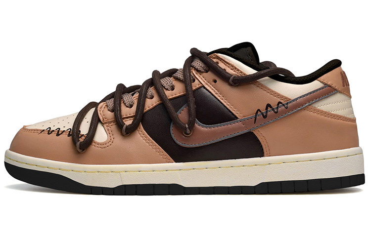 Buy [Sepatu Custom] Nike Dunk Low Retro 'Deconstructed Vibe Pabrik Cokelat' DJ6188-002(TeamE-男款巧克力工厂黑棕)
