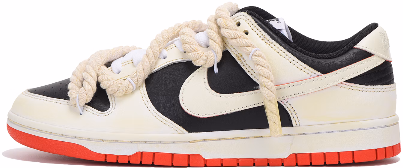 custom-shoes-nike-dunk-low-retro-deconstructed-black-yellow