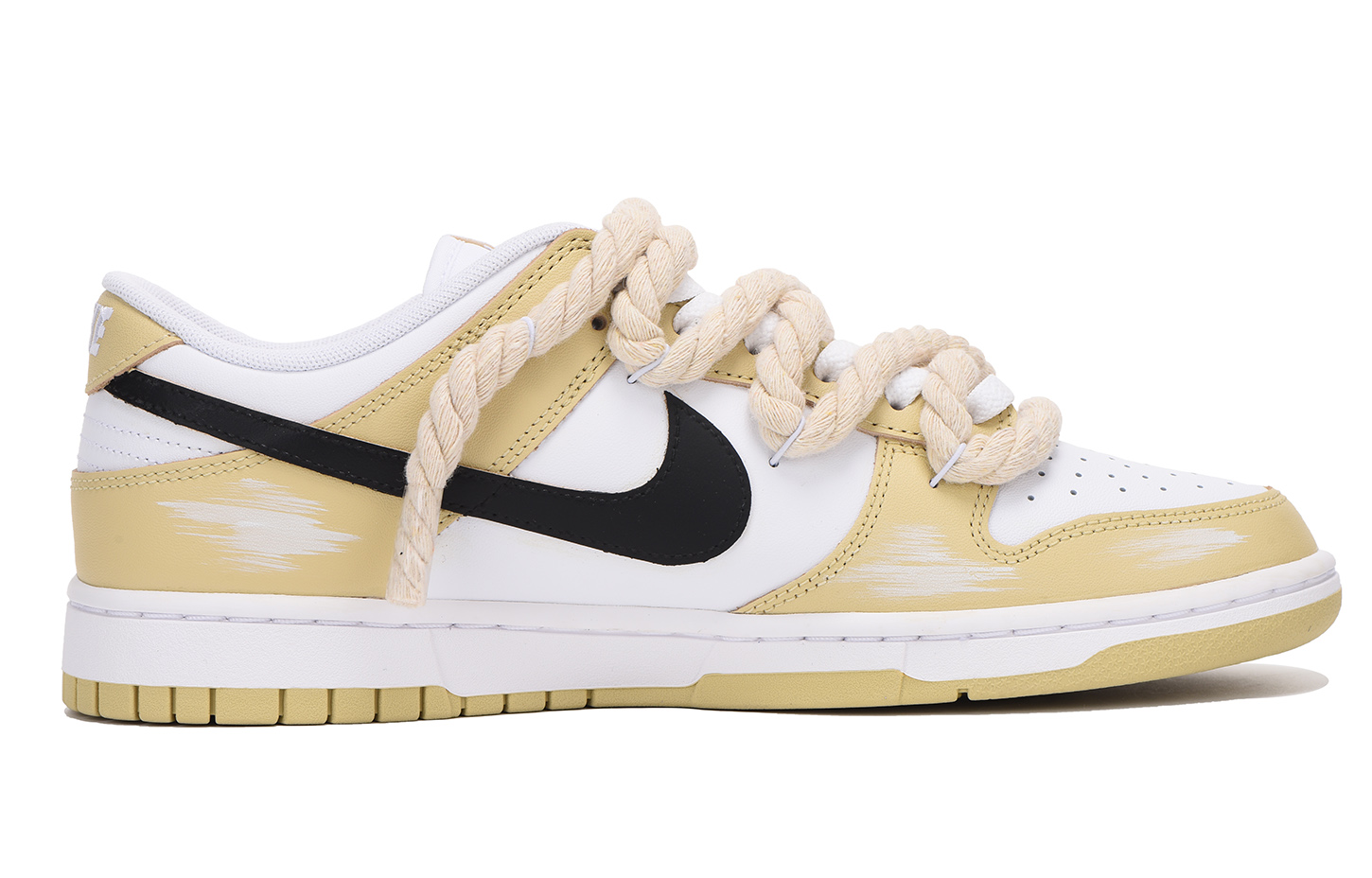 Order 나이키 덩크 로우 레트로 '디컨스트럭티드 옐로우' (커스텀) DV0833-100(Team拾伍-男款做旧黄)