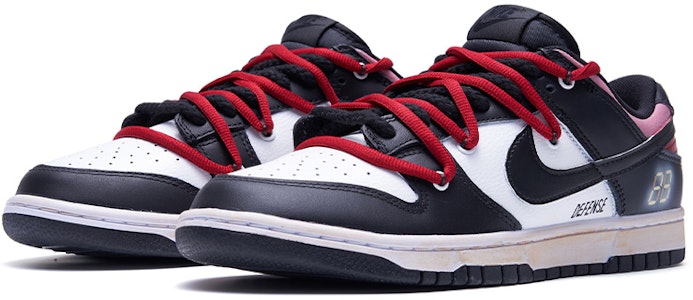 【訂製球鞋】Nike Dunk Low Retro 解構鞋帶 防守 熱血青春 特殊鞋盒 手繪噴繪 低幫 板鞋 男款 黑白紅 Order 【訂製球鞋】Nike Dunk Low Retro 解構鞋帶 防守 熱血青春 特殊鞋盒 手繪噴繪 低幫 板鞋 男款 黑白紅