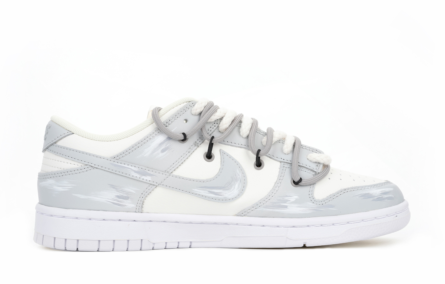 Order 【訂製球鞋】Nike Dunk Low Retro 解構 vibe風 做舊 紙飛機 禮物 塗鴉 情侶 低幫 板鞋 男款 灰白
