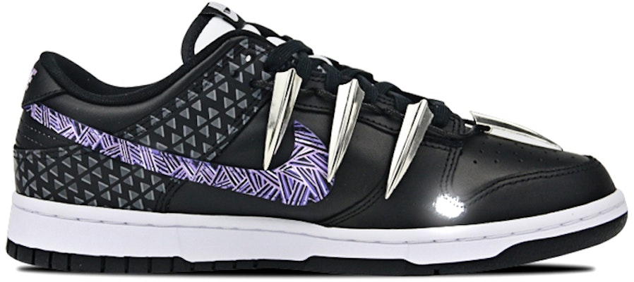 나이키 덩크 로우 '히어로 팬서' 커스텀 (80자 제한 맞춤) DD1391-100(Team-叁男女款喷绘手绘黑银紫黑豹) Order 나이키 덩크 로우 '히어로 팬서' 커스텀 (80자 제한 맞춤) DD1391-100(Team-叁男女款喷绘手绘黑银紫黑豹)