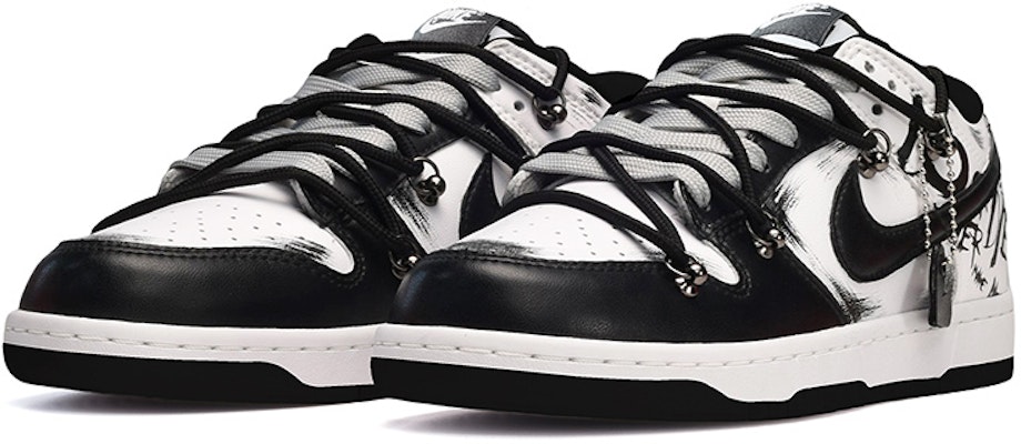 나이키 덩크 로우 '그라피티' (커스텀) DD1391-100(TeamE-男款暗夜使者黑白灰) Lookbook 나이키 덩크 로우 '그라피티' (커스텀) DD1391-100(TeamE-男款暗夜使者黑白灰)