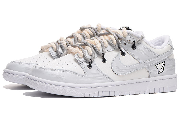 Lookbook 【カスタムシューズ】ナイキダンクロー レトロ 'デコンストラクトバイブ グレー' DJ6188-101(Team拾伍-男款纸飞机S-BOX)