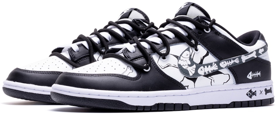 나이키 덩크 로우 레트로 '디컨스트럭티드 피쉬본 그래피티' DJ6188-002(TeamR-男款鱼化骨黑白) Lookbook 나이키 덩크 로우 레트로 '디컨스트럭티드 피쉬본 그래피티' DJ6188-002(TeamR-男款鱼化骨黑白)