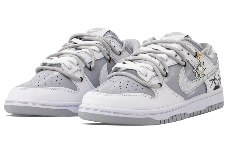 Lookbook [Kasut Custom] Nike Dunk Low Retro 'Vibe Summer Deconstructed Kelabu Putih' DJ6188-003(Team34夏日风情)