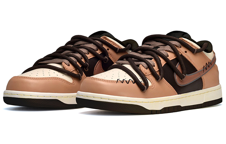 Lookbook [Sepatu Custom] Nike Dunk Low Retro 'Deconstructed Vibe Pabrik Cokelat' DJ6188-002(TeamE-男款巧克力工厂黑棕)