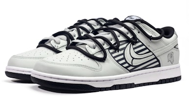 나이키 덩크 로우 레트로 '디컨스트럭티드 그레이 블랙' (커스텀) DD1391-100(Team44-破碎线条) Lookbook 나이키 덩크 로우 레트로 '디컨스트럭티드 그레이 블랙' (커스텀) DD1391-100(Team44-破碎线条)