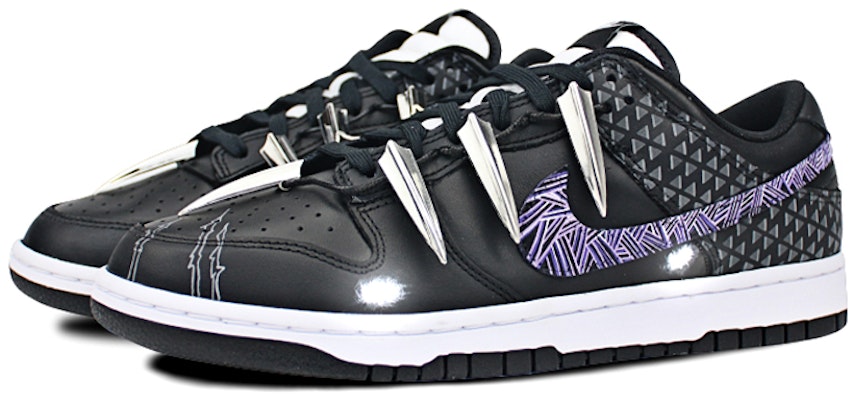 나이키 덩크 로우 '히어로 팬서' 커스텀 (80자 제한 맞춤) DD1391-100(Team-叁男女款喷绘手绘黑银紫黑豹) Lookbook 나이키 덩크 로우 '히어로 팬서' 커스텀 (80자 제한 맞춤) DD1391-100(Team-叁男女款喷绘手绘黑银紫黑豹)