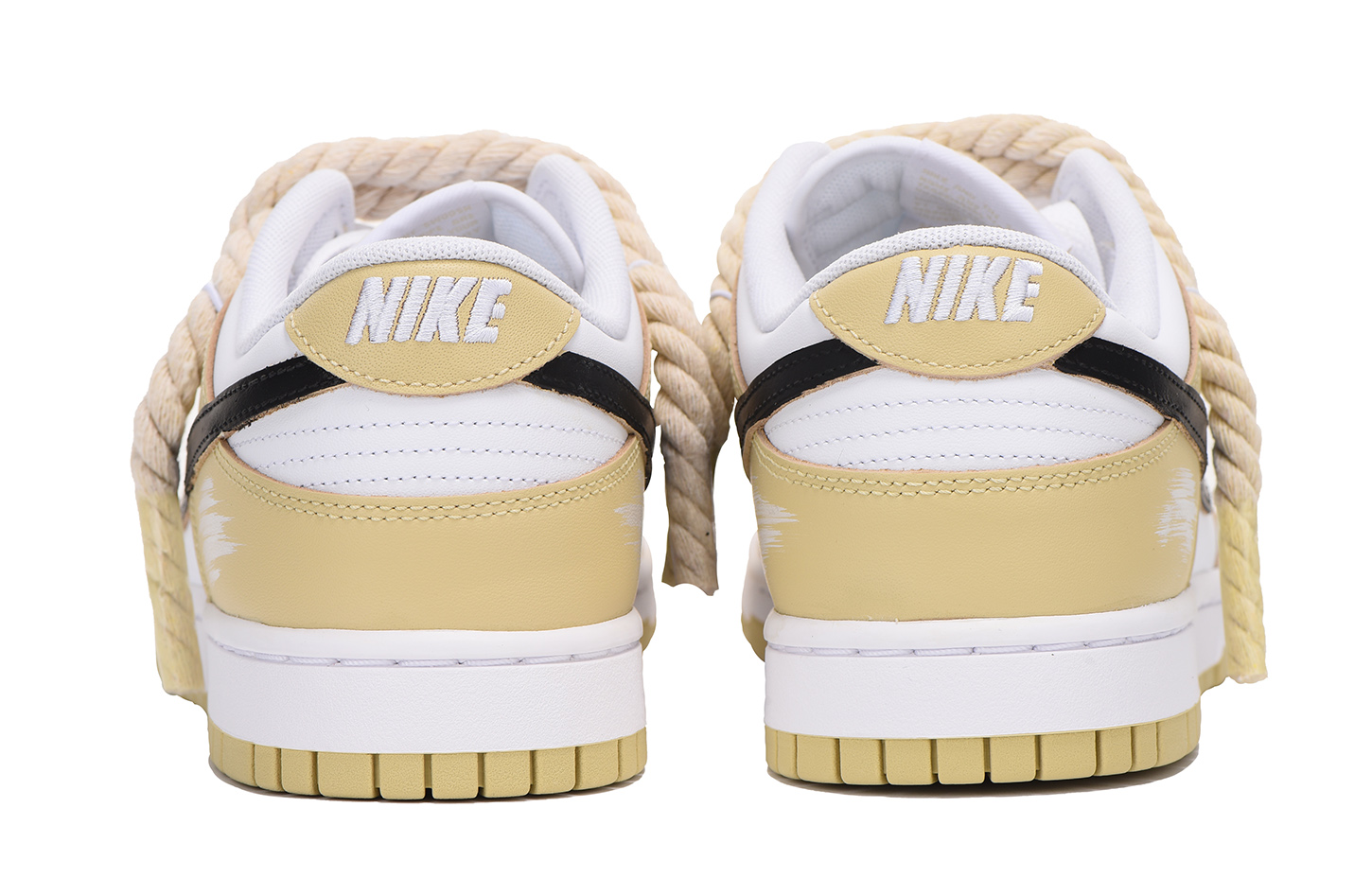 Shop 나이키 덩크 로우 레트로 '디컨스트럭티드 옐로우' (커스텀) DV0833-100(Team拾伍-男款做旧黄)