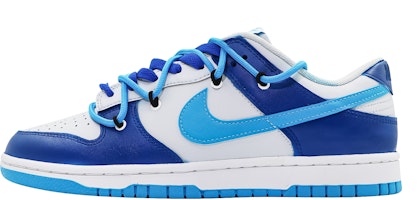 【訂製球鞋】 Nike Dunk Low Retro 深海 噴繪 雙鞋帶解構 街頭簡約百搭 防滑減震耐磨 低筒 滑板鞋 男款 藍灰 Buy 【訂製球鞋】 Nike Dunk Low Retro 深海 噴繪 雙鞋帶解構 街頭簡約百搭 防滑減震耐磨 低筒 滑板鞋 男款 藍灰