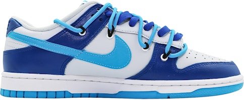 【訂製球鞋】 Nike Dunk Low Retro 深海 噴繪 雙鞋帶解構 街頭簡約百搭 防滑減震耐磨 低筒 滑板鞋 男款 藍灰 Order 【訂製球鞋】 Nike Dunk Low Retro 深海 噴繪 雙鞋帶解構 街頭簡約百搭 防滑減震耐磨 低筒 滑板鞋 男款 藍灰