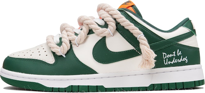ナイキ ダンクLow レトロ デニム風 白/緑 (カスタム) DD1391-300(Teamp-白绿橙棉麻) Order ナイキ ダンクLow レトロ デニム風 白/緑 (カスタム) DD1391-300(Teamp-白绿橙棉麻)