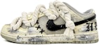 Buy 【Custom Sneakers】Nike Dunk Low Retro 隨心製造 氧化做舊 浸染 沙漠 麻繩 哥德風 低幫 板鞋 男款 米白色
