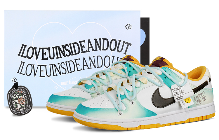 Buy [Sepatu Custom] Nike Dunk Low Retro 'Dopamine Gradient Smile' DD1391-702(Team62-迷幻多巴胺)