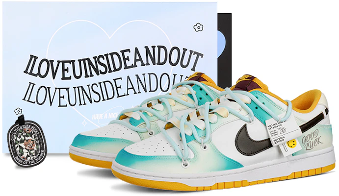 【定製球鞋】Nike Dunk Low Retro 迷幻多巴胺 笑臉 漸變 夏日 光暈 解構 低幫 板鞋 男款 黑白黃 Buy 【定製球鞋】Nike Dunk Low Retro 迷幻多巴胺 笑臉 漸變 夏日 光暈 解構 低幫 板鞋 男款 黑白黃