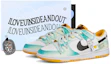 Buy 【定製球鞋】Nike Dunk Low Retro 迷幻多巴胺 笑臉 漸變 夏日 光暈 解構 低幫 板鞋 男款 黑白黃