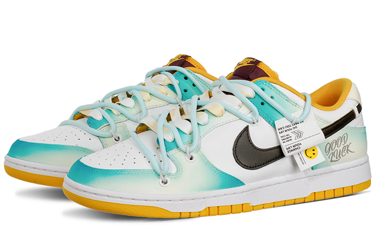 Shop [Sepatu Custom] Nike Dunk Low Retro 'Dopamine Gradient Smile' DD1391-702(Team62-迷幻多巴胺)