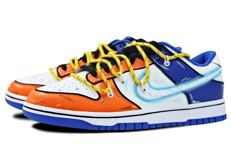 Lookbook [Nike Kasut Custom] Nike Dunk Low Retro 'Dragon Ball Super Saiyan Biru Jingga' DD1391-001(Team-叁男女款小OW悟空)