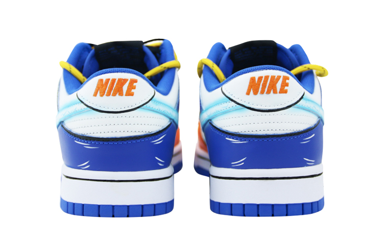 Shop [Nike Kasut Custom] Nike Dunk Low Retro 'Dragon Ball Super Saiyan Biru Jingga' DD1391-001(Team-叁男女款小OW悟空)