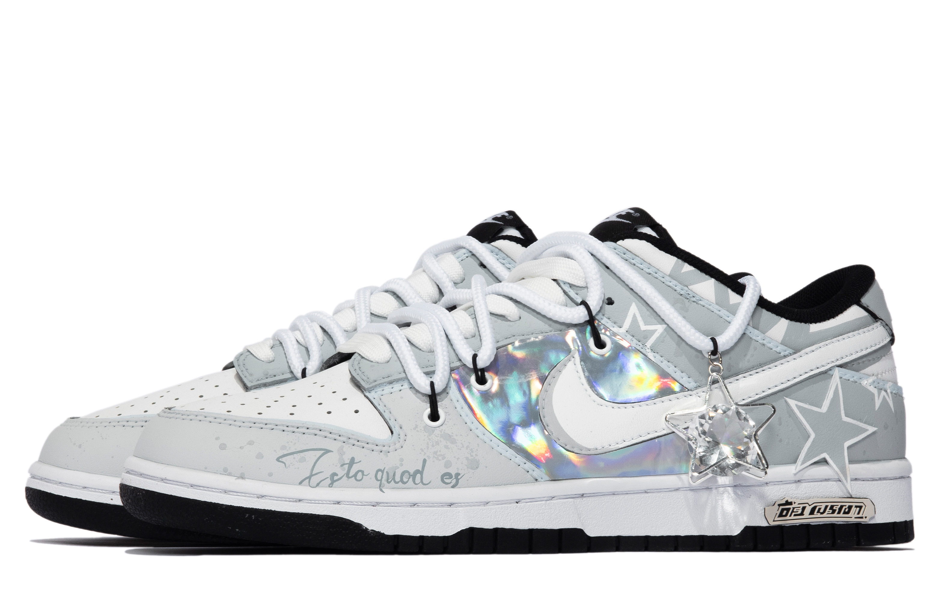 Lookbook [カスタムシューズ] Nike Dunk Low Retro 'ドリームギャラクシー ホワイト/グレー/ブルー' DD1391-100(TeamM-男款梦压星河S-BOX)