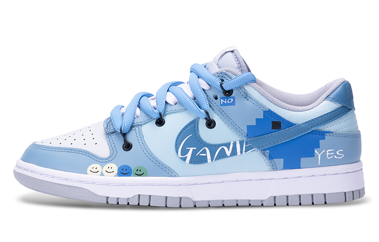 Buy 나이키 덩크 로우 레트로 'e스포츠 픽셀 스마일' (흰/파/회) DJ6188-001(Team拾陆-电玩笑脸像素)