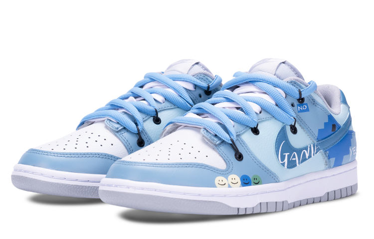 Lookbook 나이키 덩크 로우 레트로 'e스포츠 픽셀 스마일' (흰/파/회) DJ6188-001(Team拾陆-电玩笑脸像素)