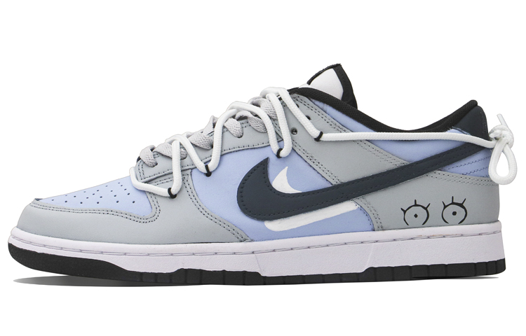 Buy 【訂製球鞋】Nike Dunk Low Retro 榆木眼鏡 溫柔 高級小眾 清新 低筒 板鞋 男款 灰藍