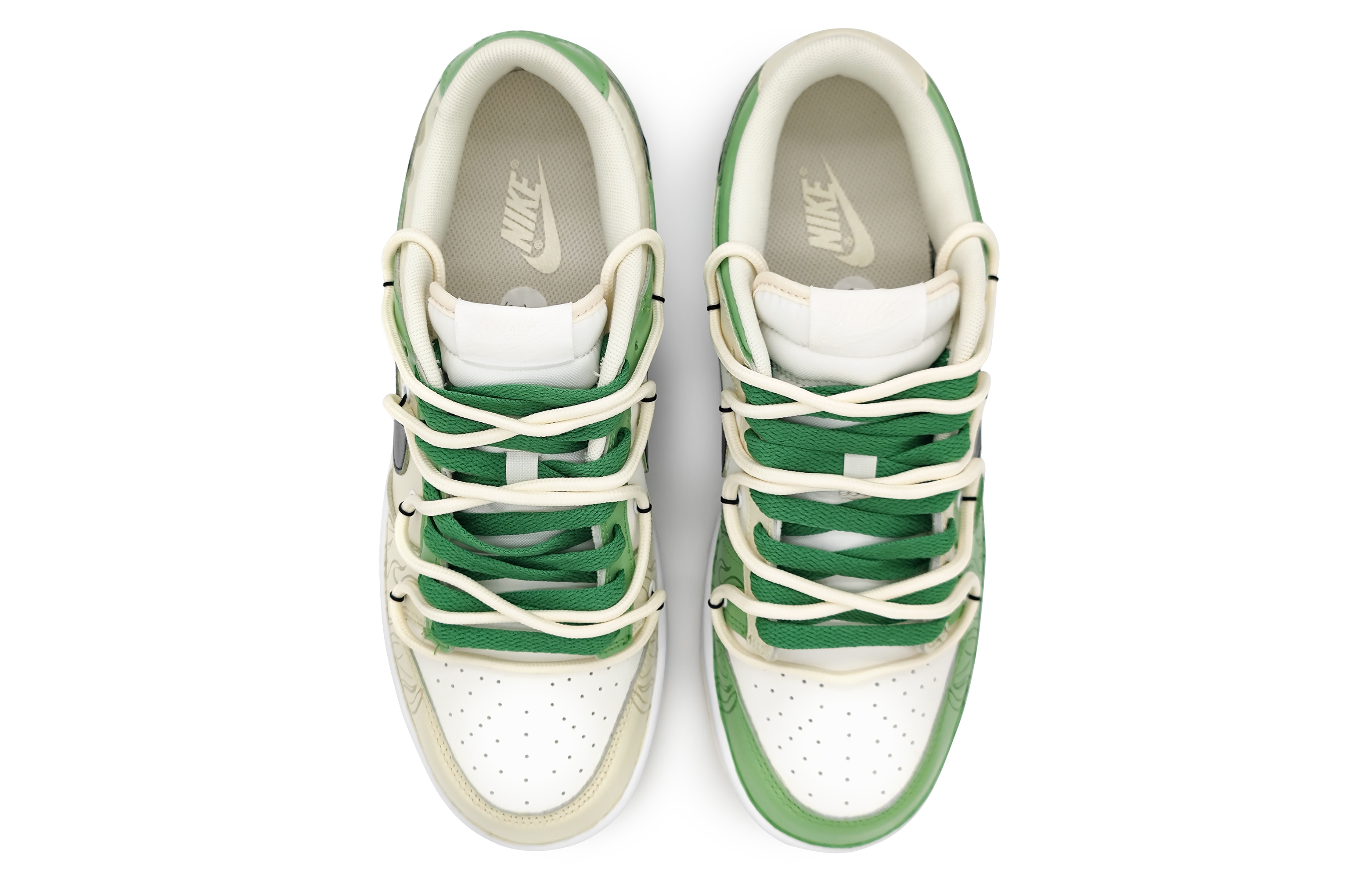 Purchase 【カスタムシューズ】ナイキ ダンク ロー レトロ 'Flame Thorns 蛍光グリーン' DJ6188-100(Team16-男款火焰荆棘)
