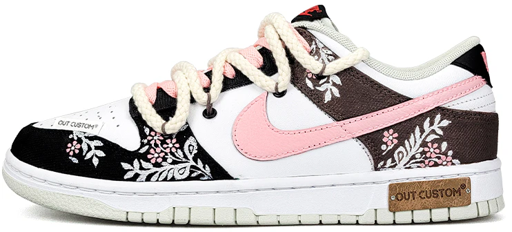 custom-shoes-nike-dunk-low-retro-floral-deconstructed-brown-black-pink-dv-0827-100-485274