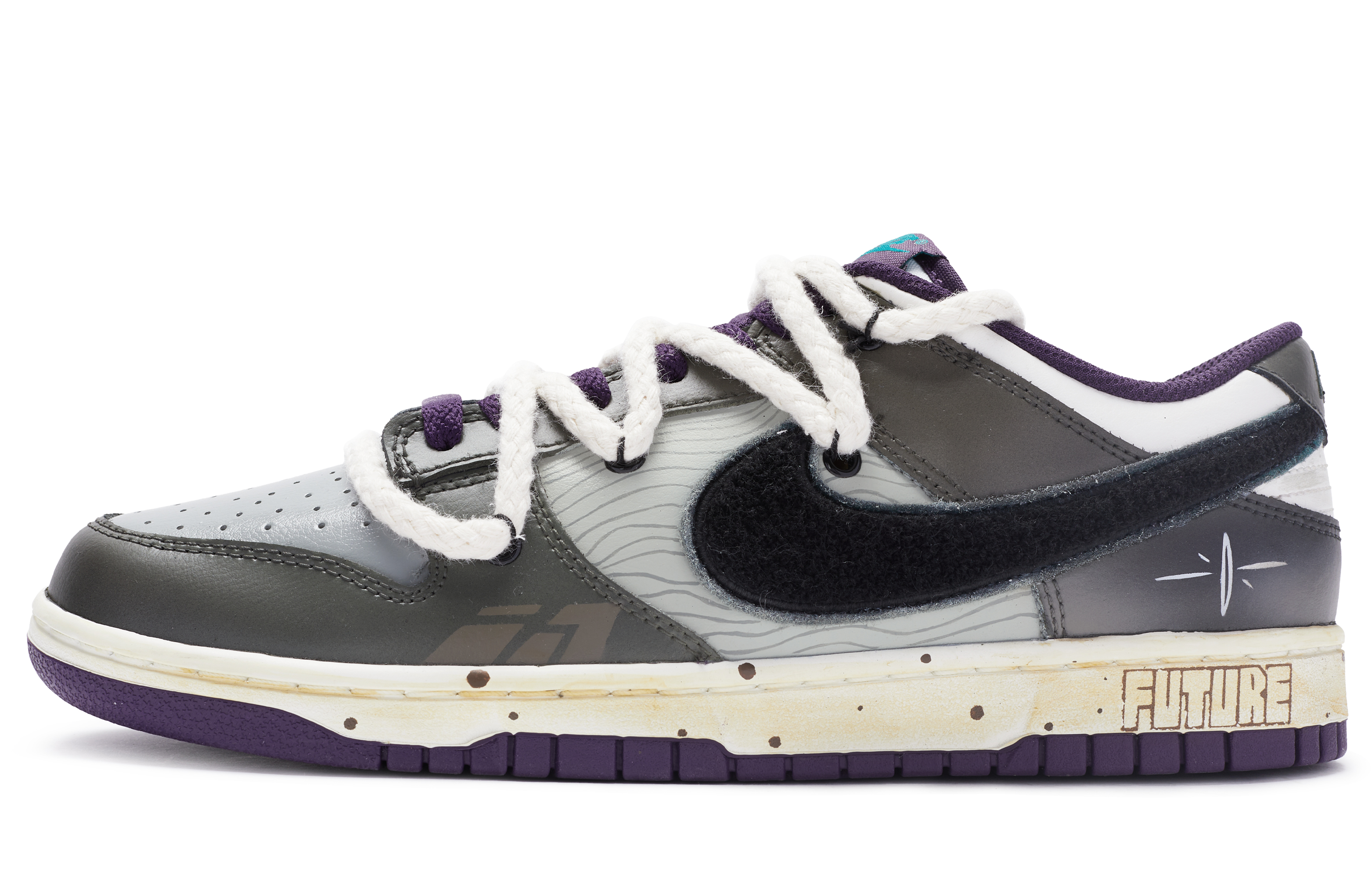 Buy [Kasut Tersuai] Nike Dunk Low Retro 'Dekonstruksi Futuristik' DQ7683-100(TeamR-男款厄崔迪米灰棕)