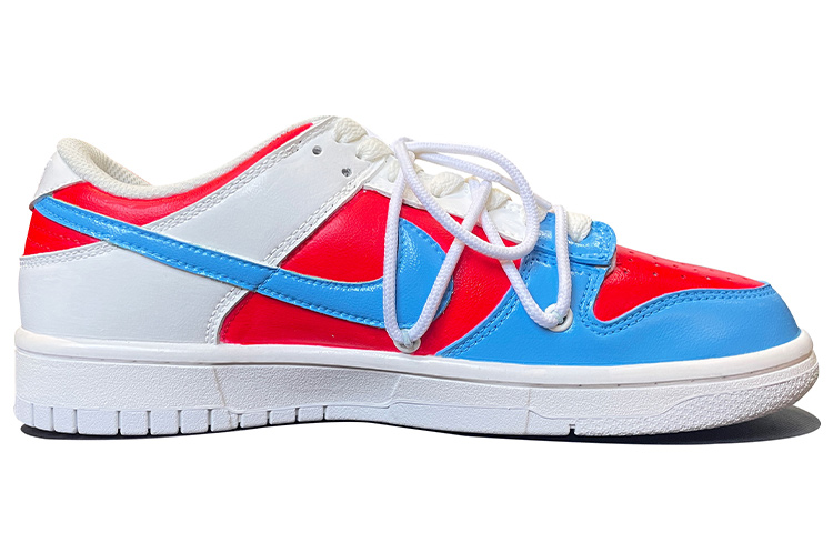 Order 【定製球鞋】Nike Dunk Low Retro 遊戲機 復古配色 移動按鈕 童趣 解構風 手繪塗鴉 低幫 板鞋 男款 藍白紅