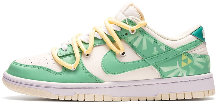 custom-shoes-nike-dunk-low-retro-gameboy-laser-yellow-green-white