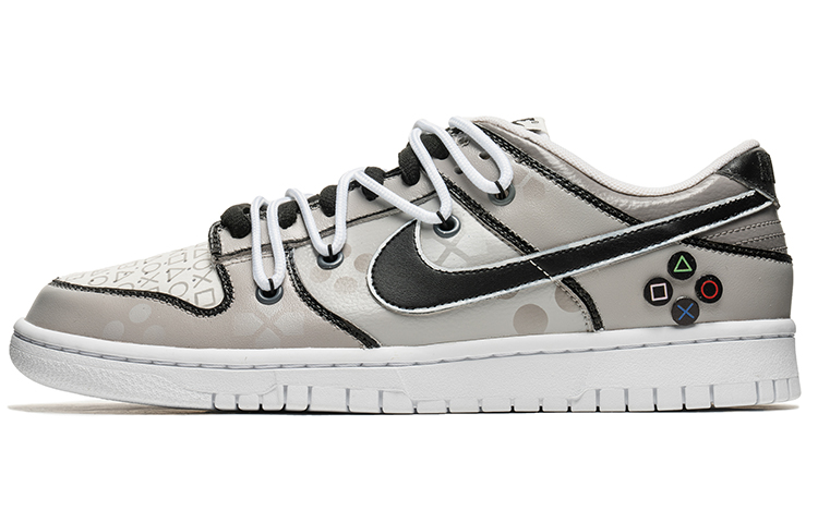 Buy 【定製球鞋】 Nike Dunk Low Retro 野鶴製造 電競遊戲機主題 立體按鍵 二次元 耐磨 低幫 板鞋 男款 灰白黑