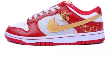 【客製球鞋】Nike Dunk Low Retro "Gym Red" 唯你 龍鳳呈祥 刺繡 休閒 板鞋 男款 金紅 Buy 【客製球鞋】Nike Dunk Low Retro "Gym Red" 唯你 龍鳳呈祥 刺繡 休閒 板鞋 男款 金紅