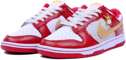 【客製球鞋】Nike Dunk Low Retro "Gym Red" 唯你 龍鳳呈祥 刺繡 休閒 板鞋 男款 金紅 Lookbook 【客製球鞋】Nike Dunk Low Retro "Gym Red" 唯你 龍鳳呈祥 刺繡 休閒 板鞋 男款 金紅